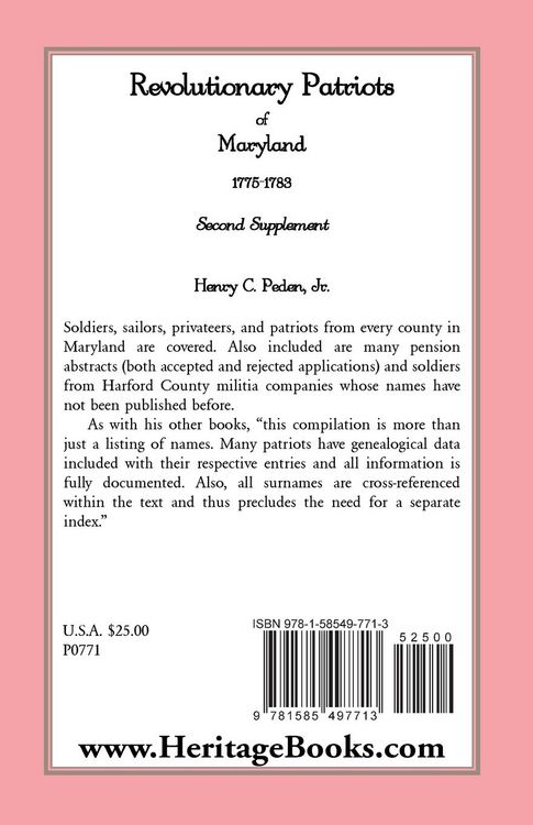Produktbild: Revolutionary Patriots of Maryland, 1775-1783