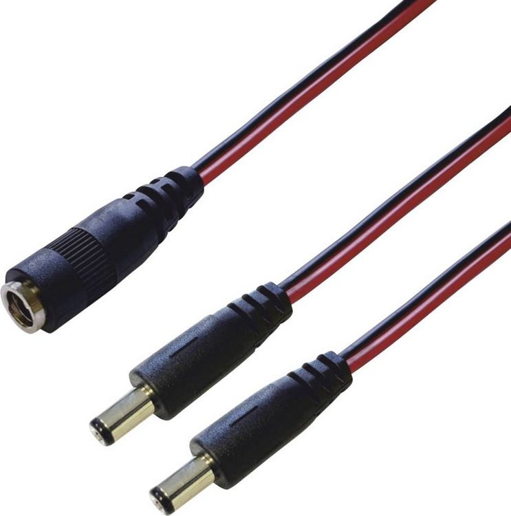 Produktbild: BKL Electronic 075920 DC-Verteiler Niedervolt-Stecker - DC-Kupplung 5.5 mm 2.1 mm 0.30 m 1 St. Single