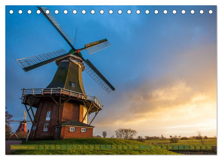 Produktbild: Greetsiel in Ostfriesland (Tischkalender 2026 DIN A5 quer), CALVENDO Monatskalender