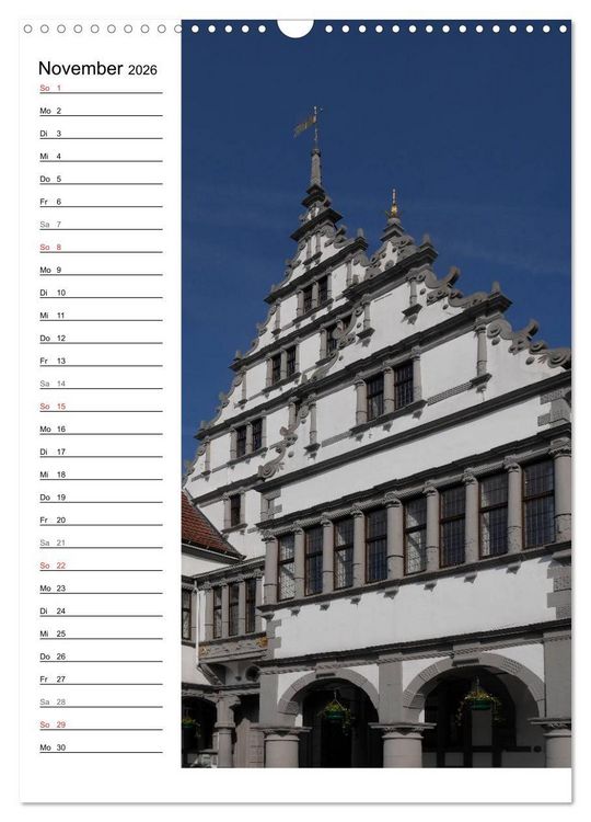 Produktbild: Streifz&uuml;ge durch Paderborn (Wandkalender 2026 DIN A3 hoch), CALVENDO Monatskalender