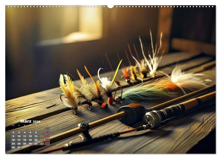 Produktbild: Meisterwerke - K&uuml;nstliche Fliegen (Wandkalender 2026 DIN A2 quer), CALVENDO Monatskalender