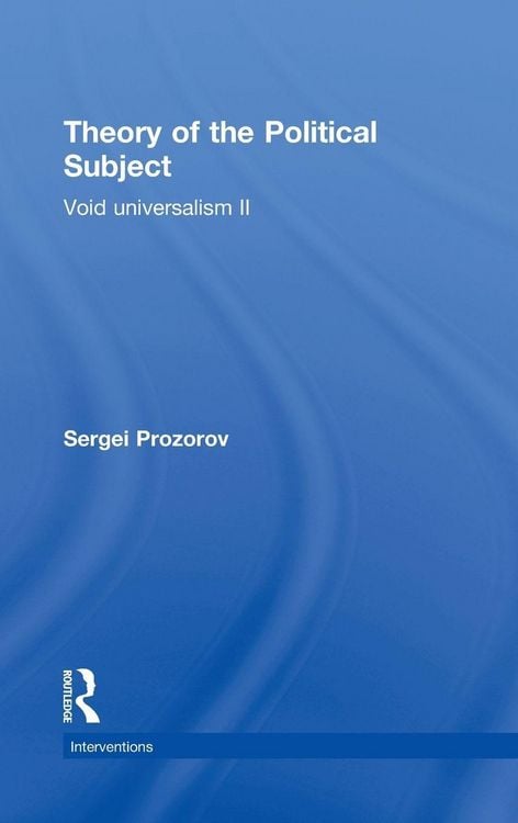 Produktbild: Theory of the Political Subject