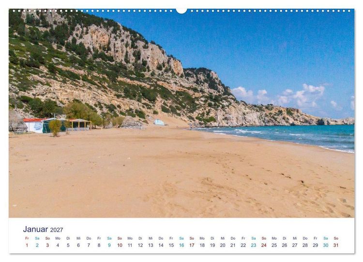 Produktbild: Str&auml;nde der Insel Rhodos (Wandkalender 2027 DIN A2 quer), CALVENDO Monatskalender