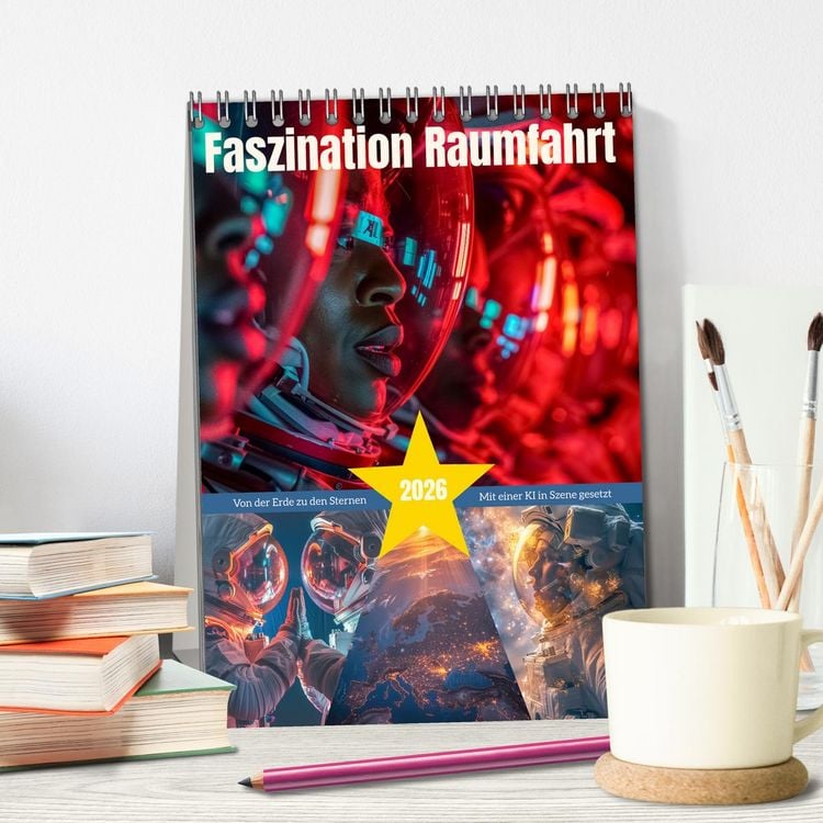 Produktbild: Faszination Raumfahrt (Tischkalender 2026 DIN A5 hoch), CALVENDO Monatskalender