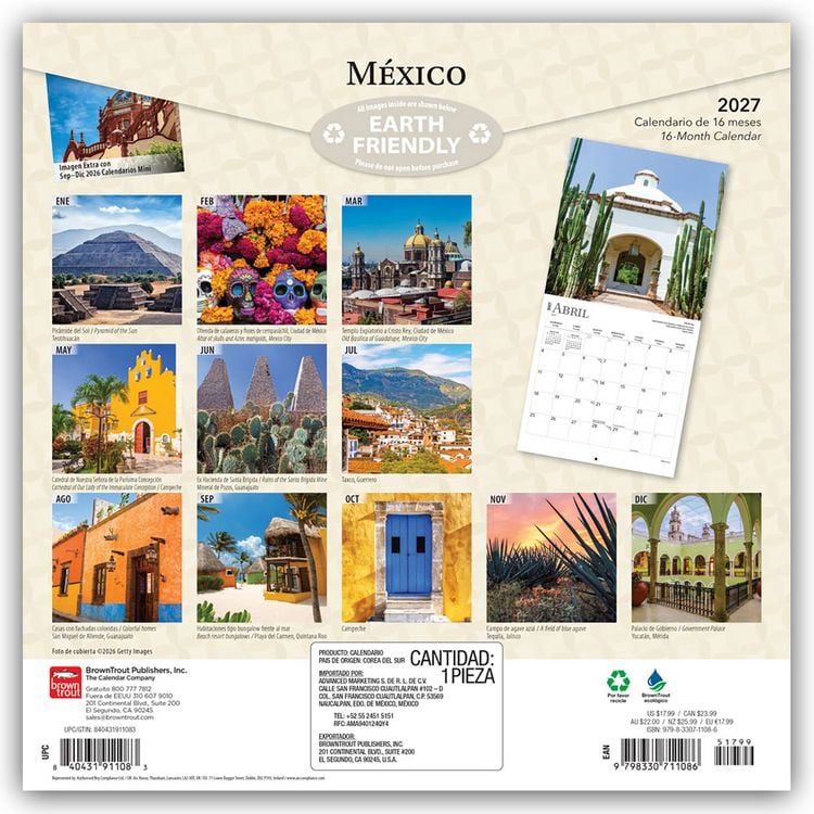Produktbild: Mexico &ndash; Mexiko 2027 &ndash; 16-Monatskalender