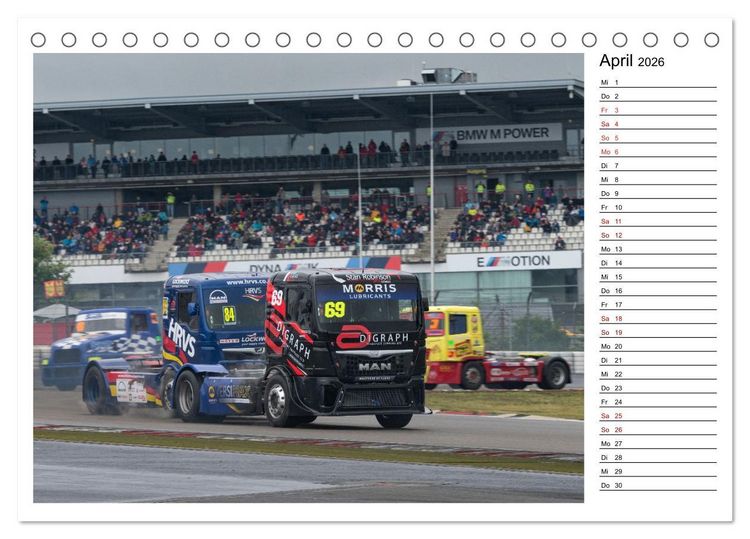 Produktbild: Truck Racing am N&uuml;rburgring (Tischkalender 2026 DIN A5 quer), CALVENDO Monatskalender
