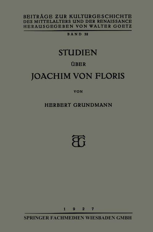 Produktbild: Studien &uuml;ber Joachim von Floris