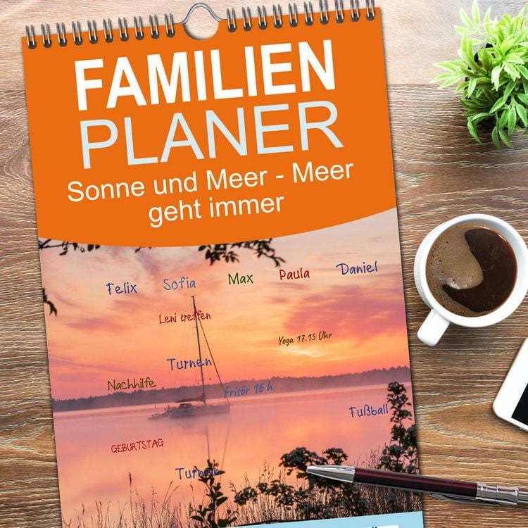 Produktbild: Familienplaner 2026 - Sonne und Meer - Meer geht immer mit 5 Spalten (Wandkalender, 21 x 45 cm) CALVENDO