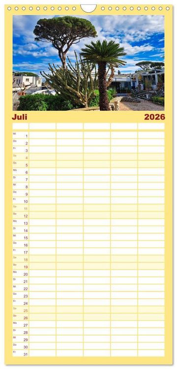 Produktbild: Familienplaner 2026 - Faszinierendes Capri mit 5 Spalten (Wandkalender, 21 x 45 cm) CALVENDO