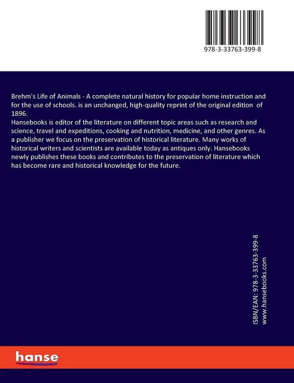 Produktbild: Brehm's Life of Animals