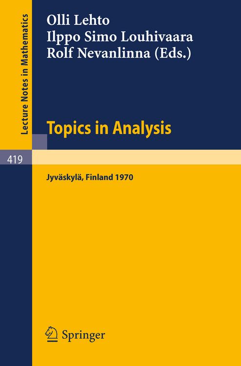 Produktbild: Topics in Analysis