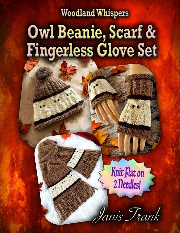 Produktbild: Owl Beanie, Scarf and Fingerless Glove Set