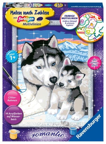 Produktbild: CreArt, Malen nach Zahlen Kinder - Husky Kuss