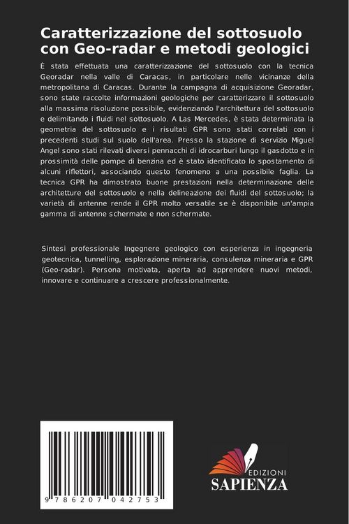 Produktbild: Caratterizzazione del sottosuolo con Geo-radar e metodi geologici