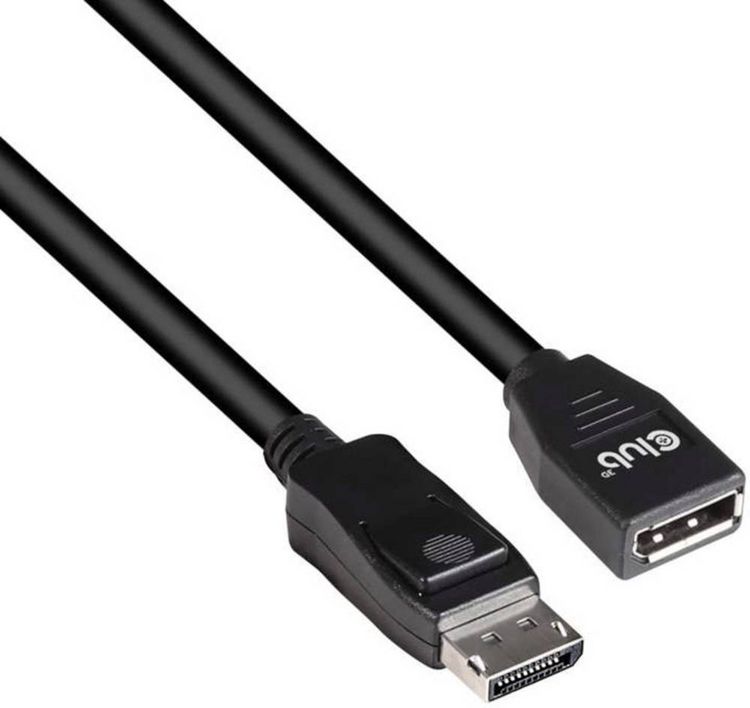 Produktbild: club3D DisplayPort Verl&auml;ngerungskabel DisplayPort Stecker, DisplayPort Buchse 2.00 m Schwarz CAC-1022 DisplayPort-Kabel