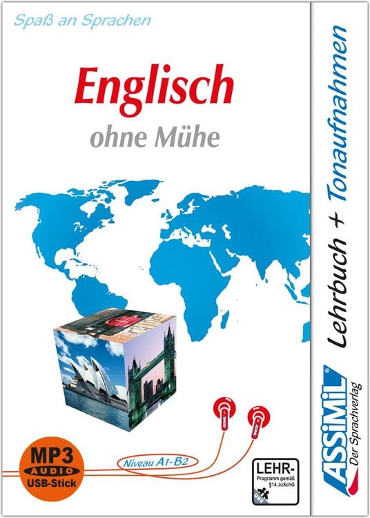 Produktbild: ASSiMiL Englisch ohne M&uuml;he - MP3-Sprachkurs mit USB-Stick - Niveau A1-B2