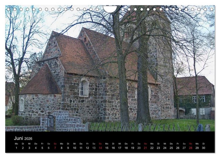 Produktbild: Dorfkirchen in Brandenburg (Wandkalender 2026 DIN A4 quer), CALVENDO Monatskalender