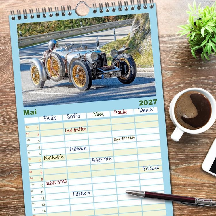 Produktbild: Familienplaner 2027 - Faszination Jochpassrennen mit 5 Spalten (Wandkalender, 21 x 45 cm) CALVENDO