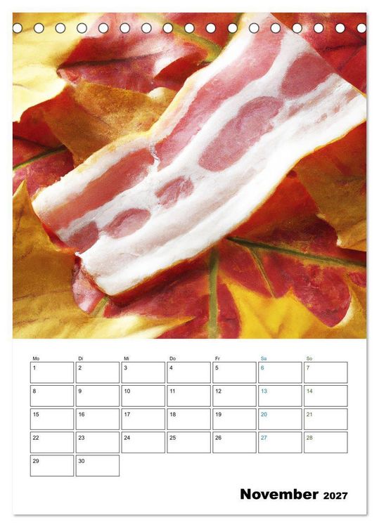 Produktbild: Bacon Kalender - Wir lieben Bacon (Tischkalender 2027 DIN A5 hoch), CALVENDO Monatskalender