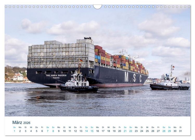 Produktbild: Schiffe gucken im Hamburger Hafen (Wandkalender 2026 DIN A3 quer), CALVENDO Monatskalender