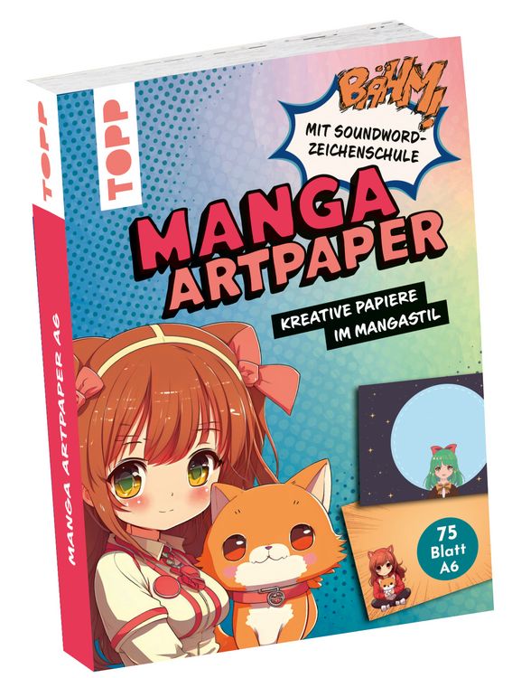 Produktbild: Manga Art Paper in DIN A6. Mit Soundword- Zeichenschule