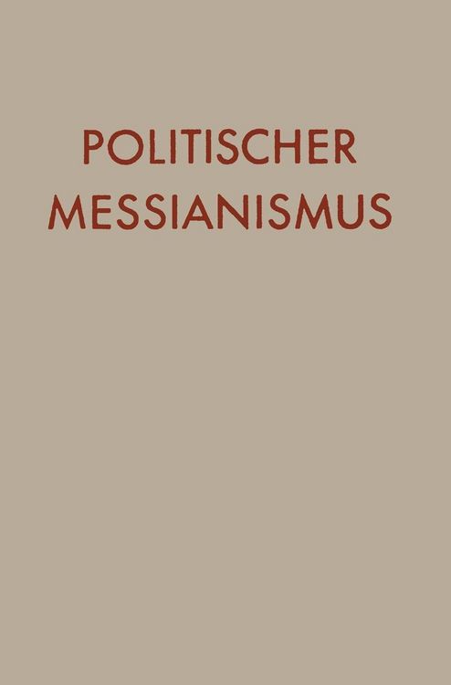 Produktbild: Politischer Messianismus