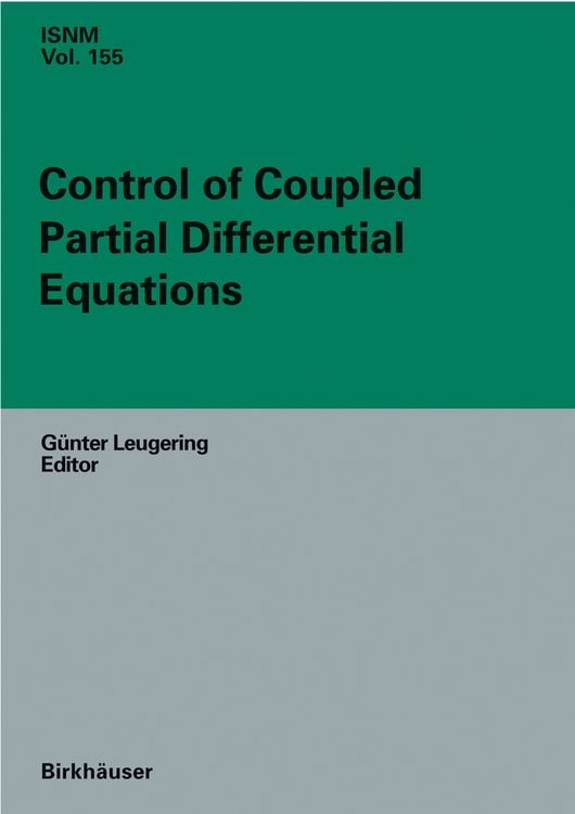 Produktbild: Control of Coupled Partial Differential Equations