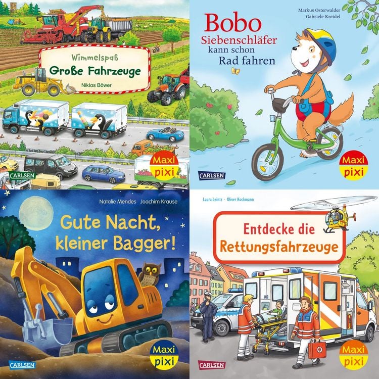 Produktbild: Maxi-Pixi-4er-Set 123: Gro&szlig;e R&auml;der &ndash; kleine R&auml;der (4x1 Exemplar)
