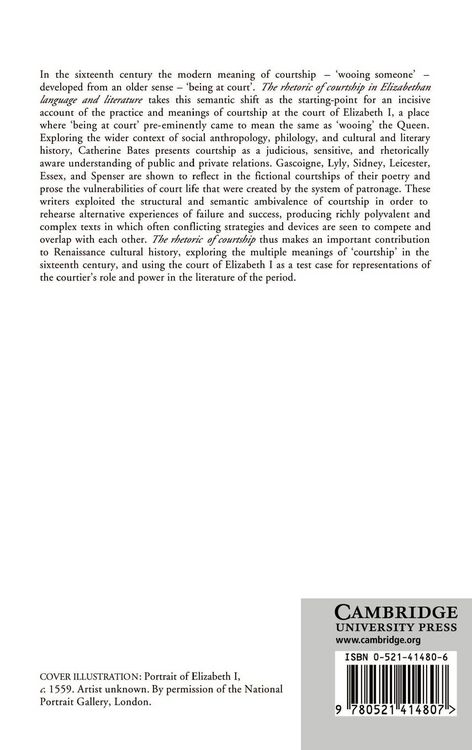 Produktbild: The Rhetoric of Courtship in Elizabethan Language and Literature