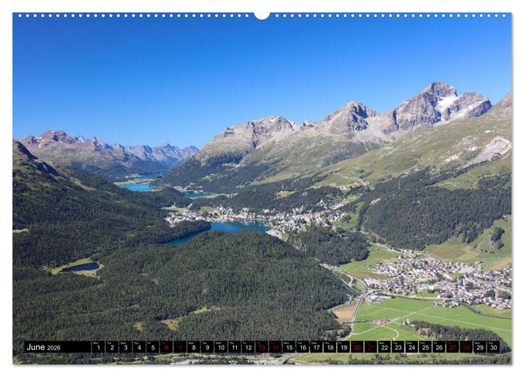 Produktbild: The Upper Engadine (High Quality Premium Wall Calendar 2026 DIN A2 landscape),CALVENDO 12 Month Wall Calendar