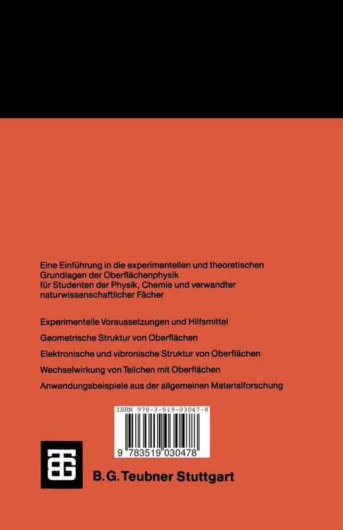 Produktbild: Oberfl&auml;chenphysik des Festk&ouml;rpers