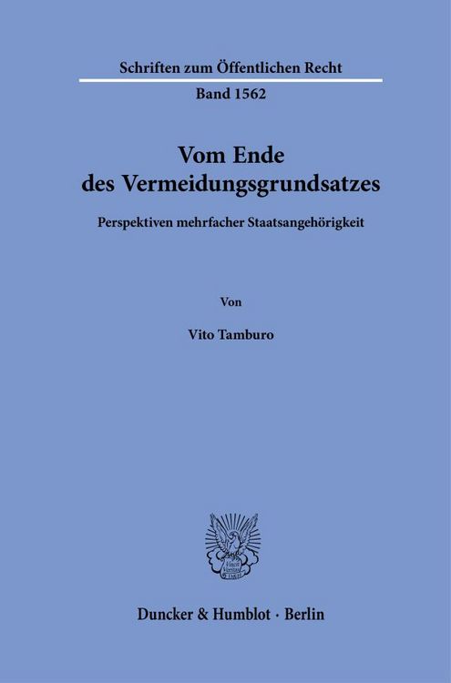 Produktbild: Vom Ende des Vermeidungsgrundsatzes