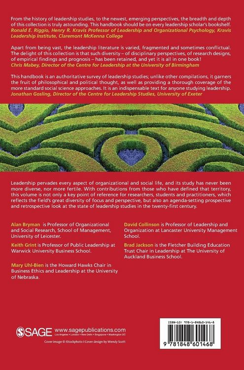Produktbild: The SAGE Handbook of Leadership