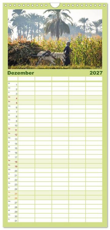 Produktbild: Familienplaner 2027 - &Auml;gypten - Im Land der Pyramiden mit 5 Spalten (Wandkalender, 21 x 45 cm) CALVENDO