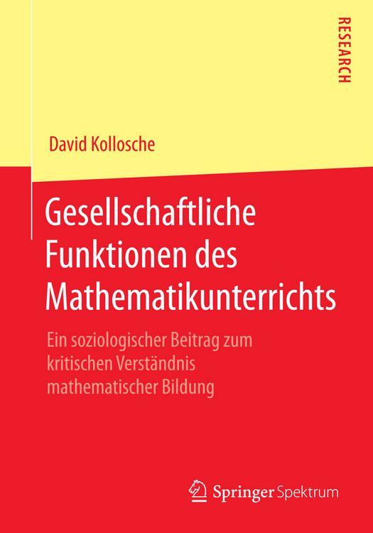 Produktbild: Gesellschaftliche Funktionen des Mathematikunterrichts