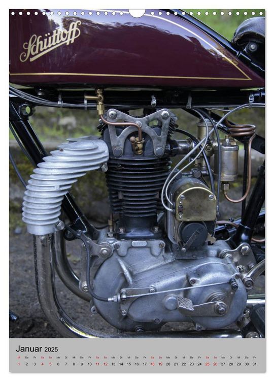 Produktbild: Motorrad Oldtimer - Motoransichten (Wandkalender 2025 DIN A3 hoch), CALVENDO Monatskalender