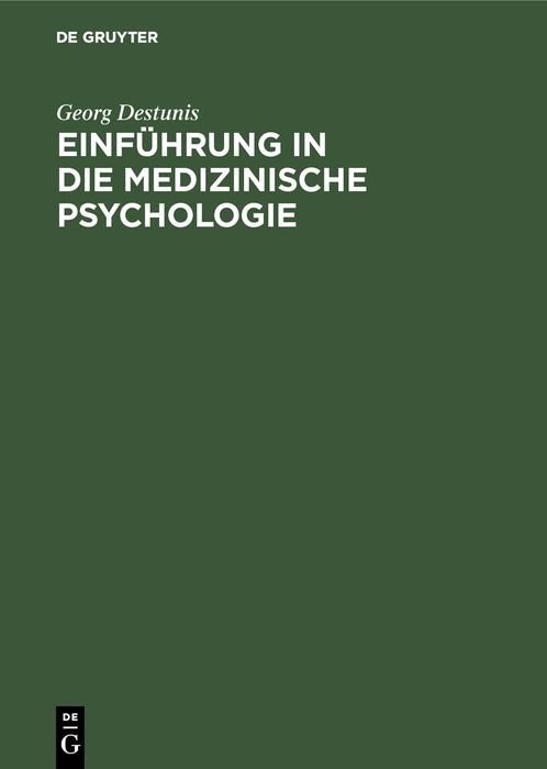Produktbild: Einf&uuml;hrung in die medizinische Psychologie