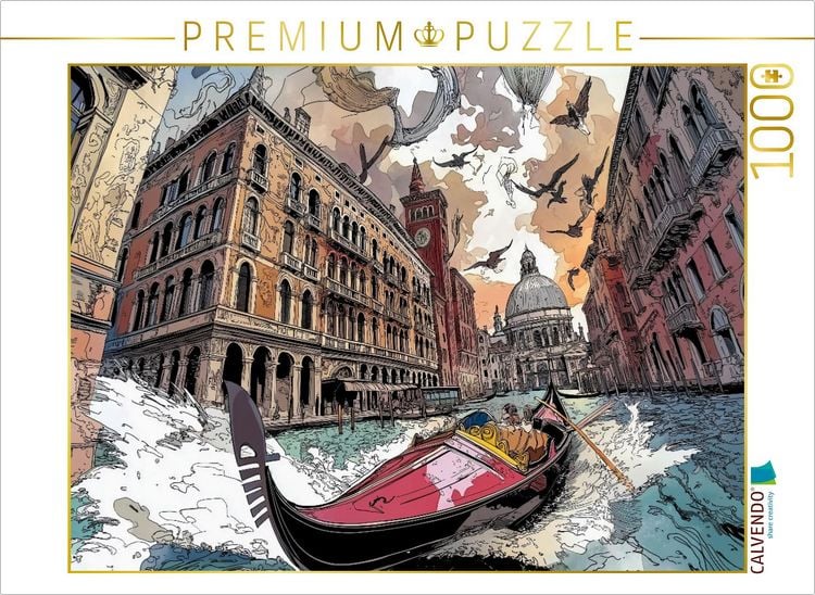 Produktbild: CALVENDO Puzzle Venedig | 1000 Teile Lege-Gr&ouml;&szlig;e 64x48cm Foto-Puzzle f&uuml;r gl&uuml;ckliche Stunden