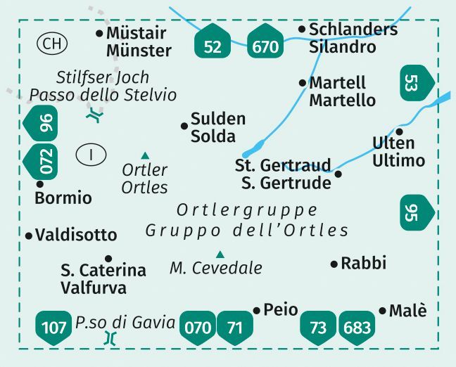 Produktbild: KOMPASS Wanderkarte 72 Ortler/Ortles, Cevedale 1:50.000