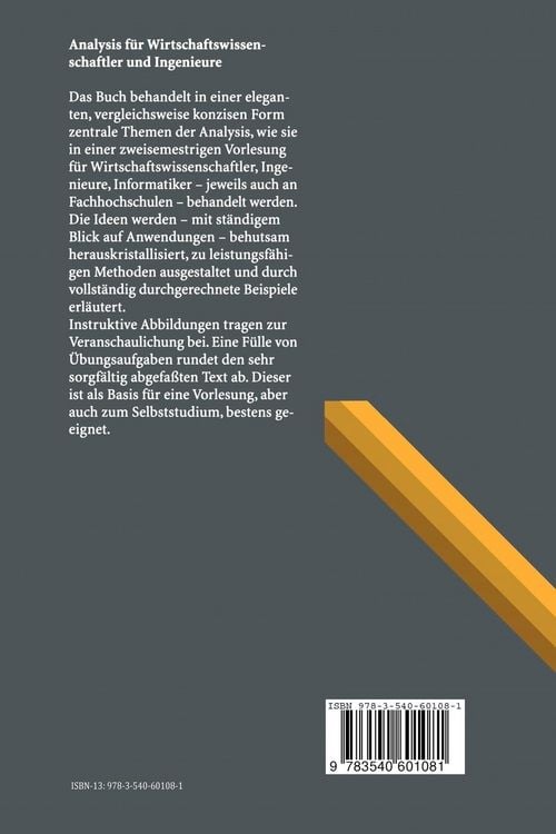 Produktbild: Analysis f&uuml;r Wirtschaftswissenschaftler und Ingenieure