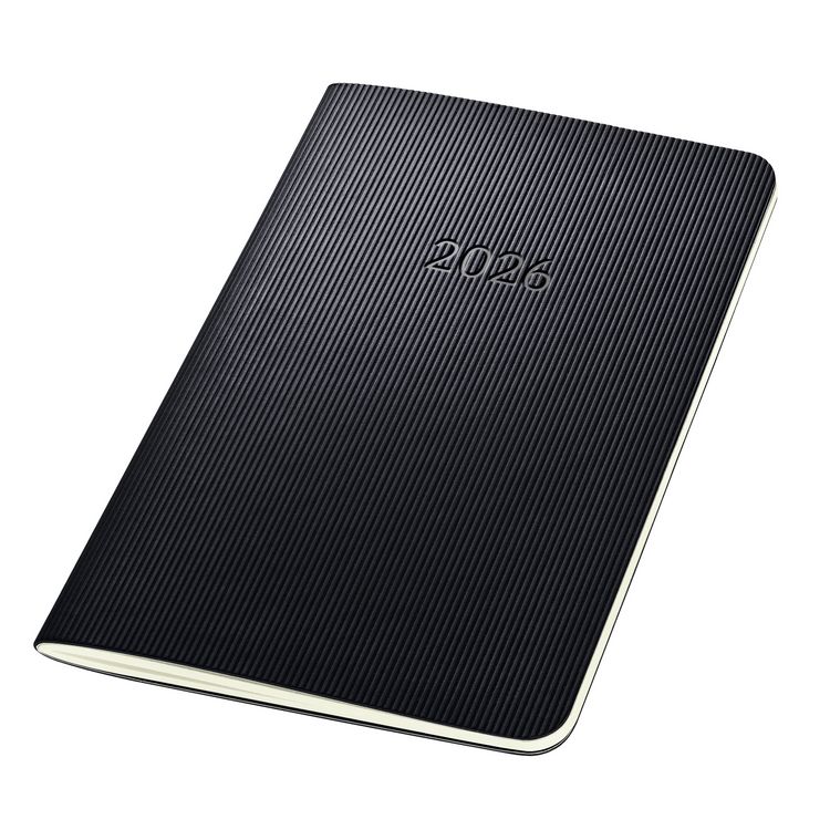 Agenda De Poche 2026 Format 9x18 Cm - Semainier, Couverture Souple Noire - En Français