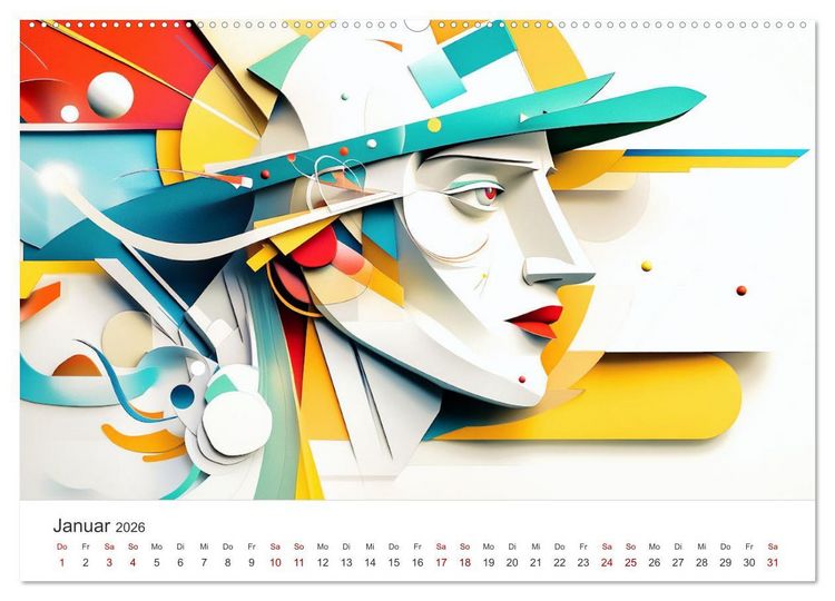 Produktbild: Die Farben des Origami (Wandkalender 2026 DIN A2 quer), CALVENDO Monatskalender