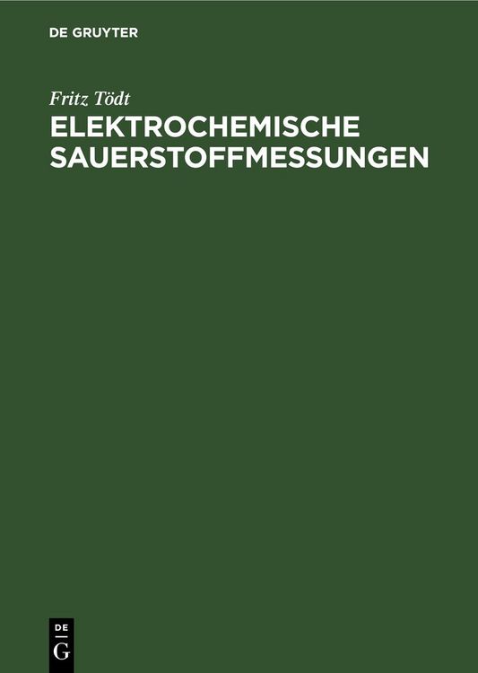 Produktbild: Elektrochemische Sauerstoffmessungen