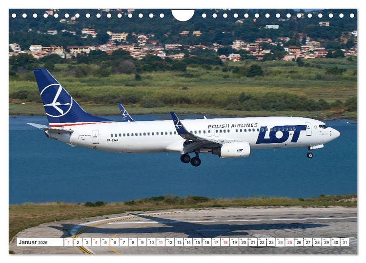Produktbild: Flugzeuge auf Korfu (Wandkalender 2026 DIN A4 quer), CALVENDO Monatskalender