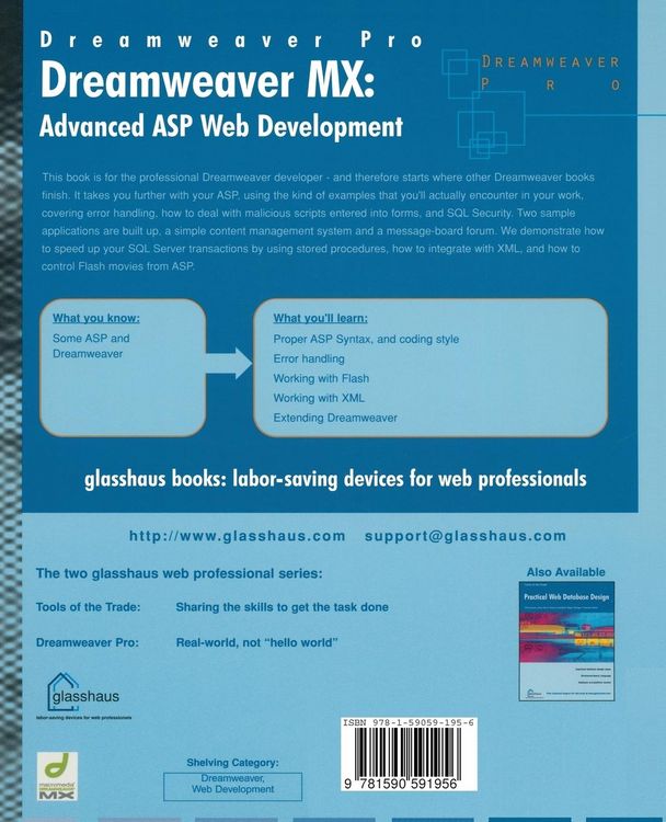 Produktbild: Dreamweaver MX: Advanced ASP Web Development