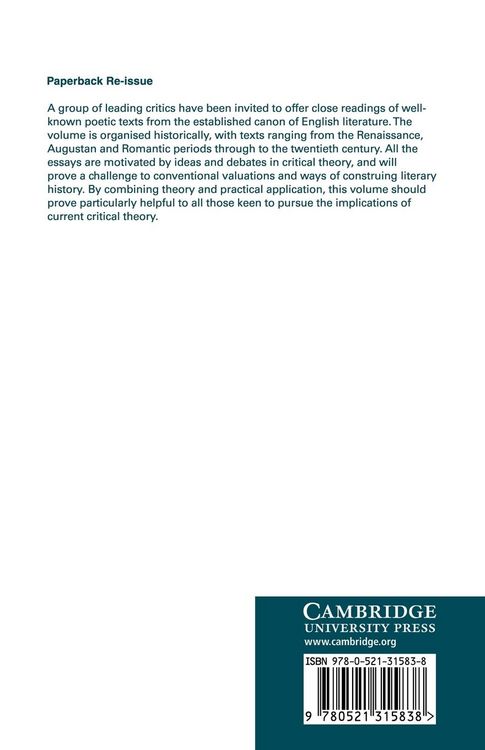 Produktbild: Post-Structuralist Readings of English Poetry