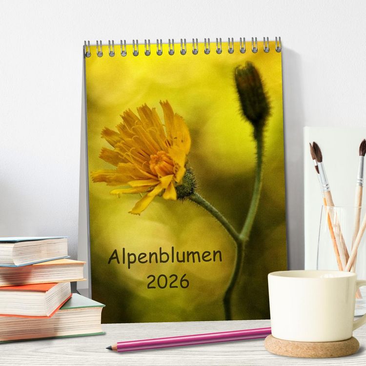 Produktbild: Alpenblumen 2026 (Tischkalender 2026 DIN A5 hoch), CALVENDO Monatskalender