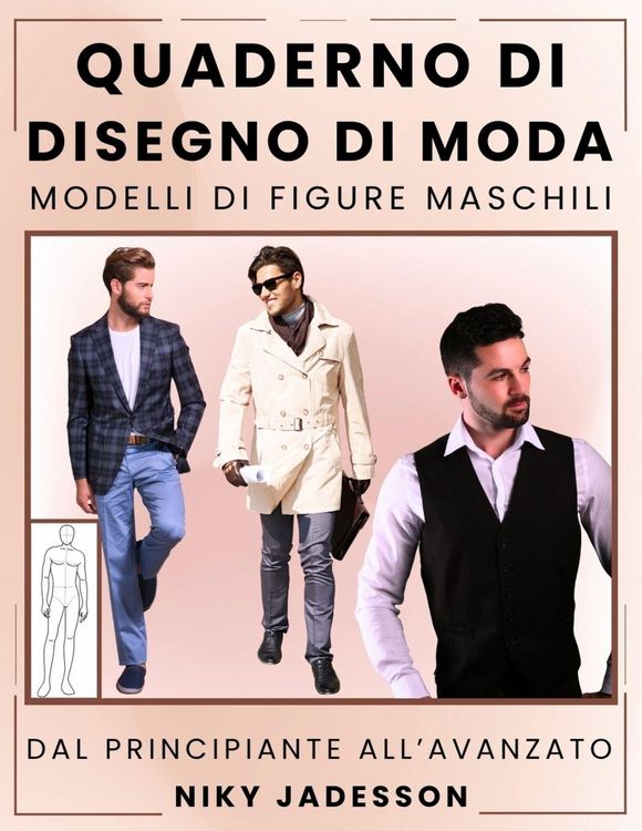 Produktbild: Quaderno di Disegno di Moda Modelli di Figure Maschili