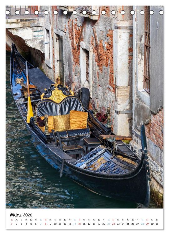 Produktbild: Venedig - Magische Impressionen (Tischkalender 2026 DIN A5 hoch), CALVENDO Monatskalender