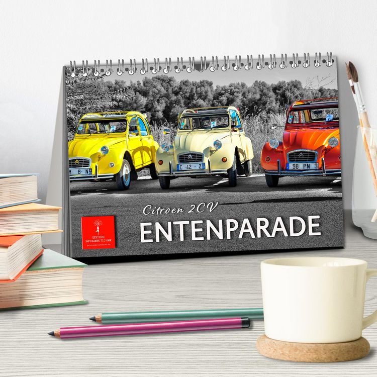 Produktbild: Citro&euml;n 2CV - Entenparade (Tischkalender 2026 DIN A5 quer), CALVENDO Monatskalender